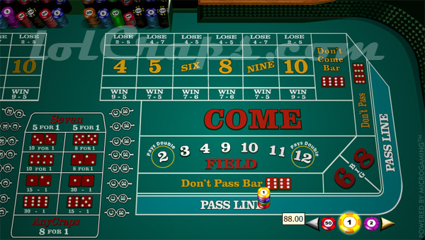 Craps Table Bets